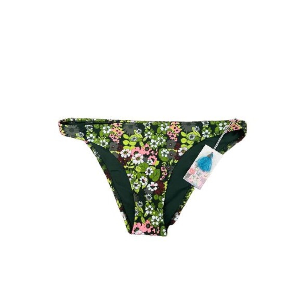 NWT JOHNNY WAS XL multi mono hipster swimsuit bikini bottom green floral peach
